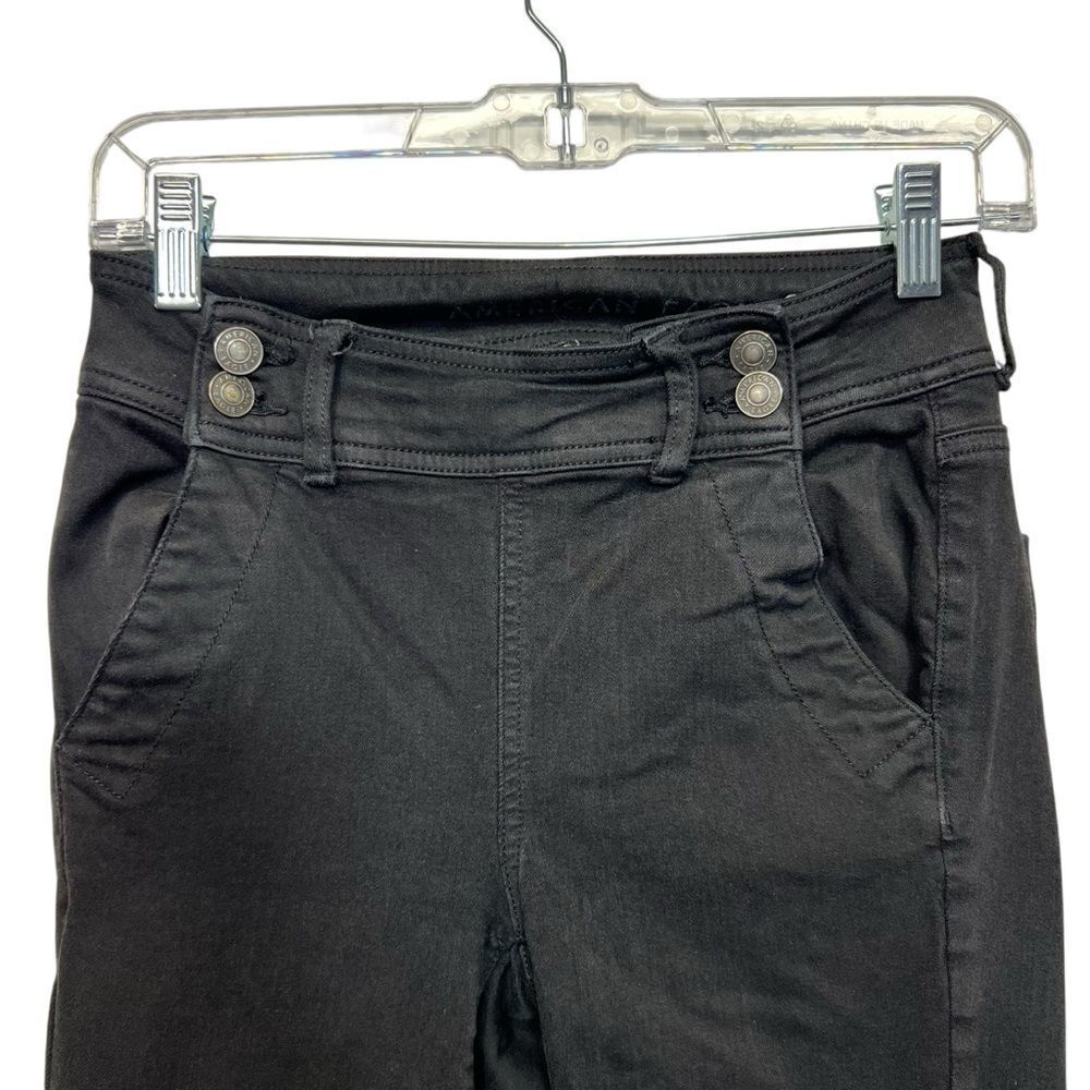 American Eagle Next Level Stretch Jeans Womens 0 Regular Hi Rise Jegging Black